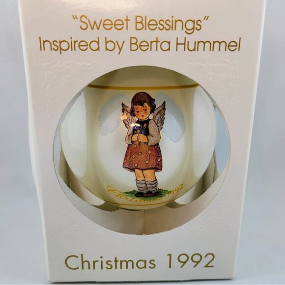Berta Hummel Christmas Ball 1978 & 1992 Hummel Ornament Schmid Sweet Blessings - Picture 4 of 16